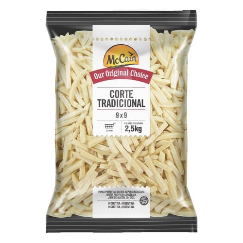 Batata Congelada McCain Corte Tradicional 2,5kg - 6 Unidades